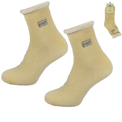 Skarpeta cosy frotka haft żółte 35-38