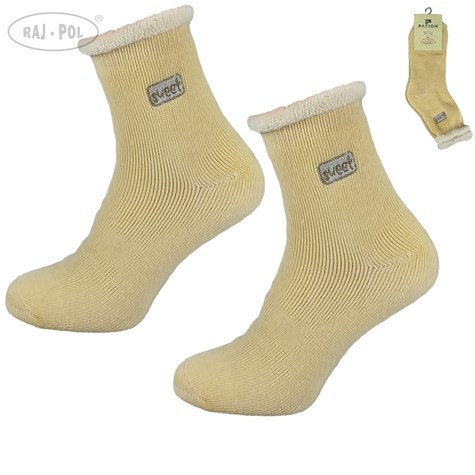 Skarpeta cosy frotka haft żółte 39-42