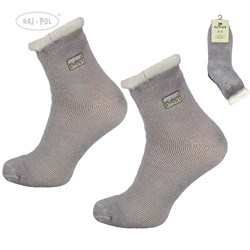 Skarpeta cosy frotka haft niebieskie 35-38