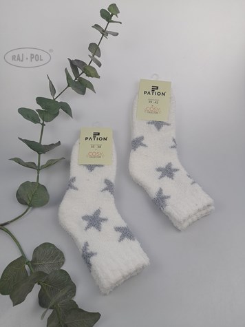 Skarpeta cosy bukla niebieskie gwiazdki 35-38