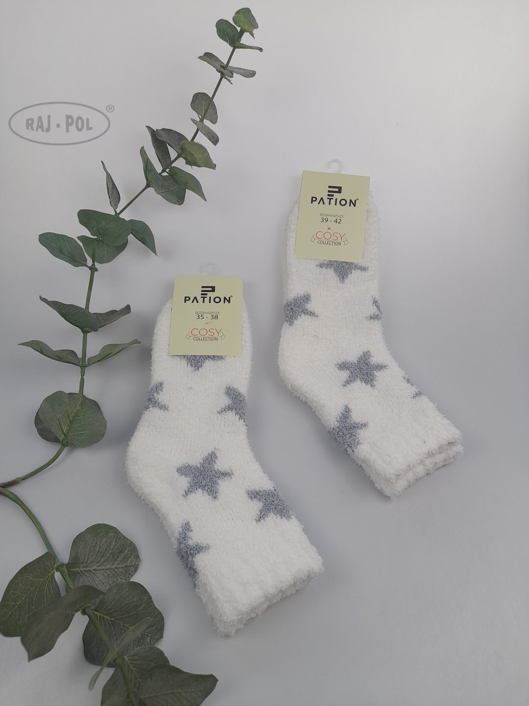 Skarpeta cosy bukla niebieskie gwiazdki 35-38