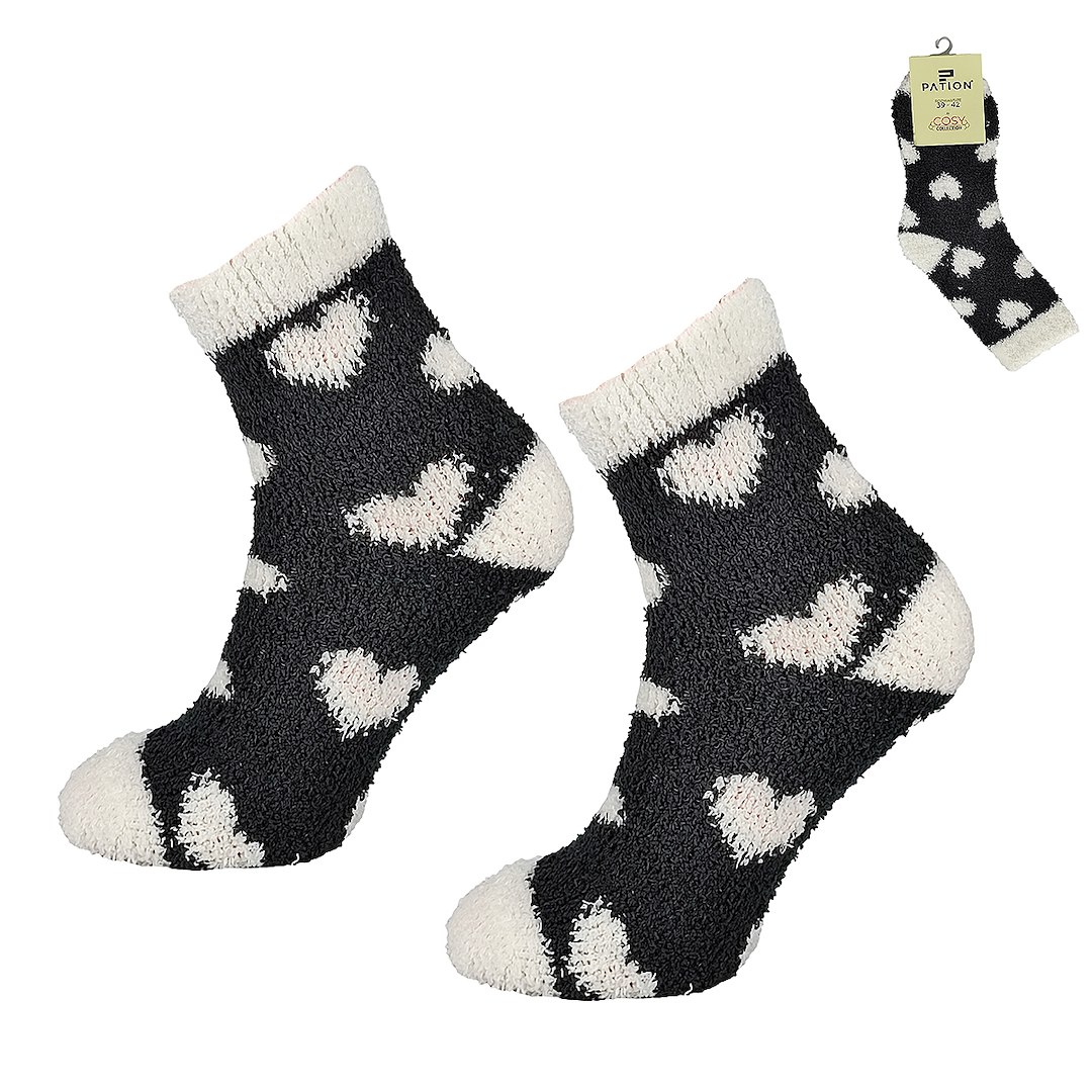 Skarpeta cosy bukla ciemne serca 35-38