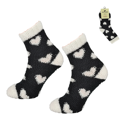 Skarpeta cosy bukla ciemne serca 35-38
