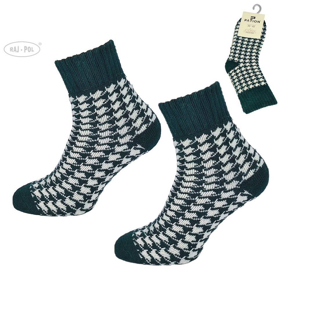 Skarpeta cosy zielone pepitka 35-38