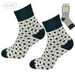 Skarpeta cosy zielone wzorek 35-38