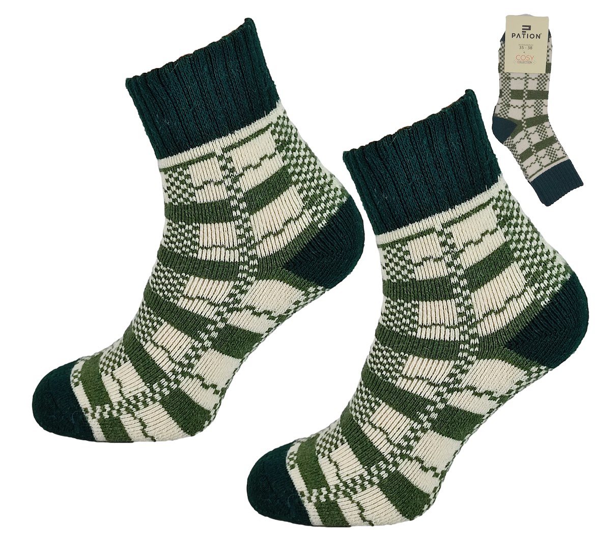 Skarpeta cosy zielone krateczka 35-38