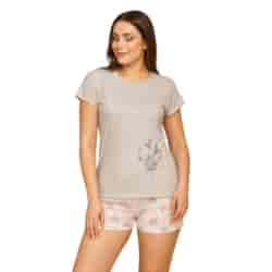 Piżama damska 2 - częściowa bawełniana