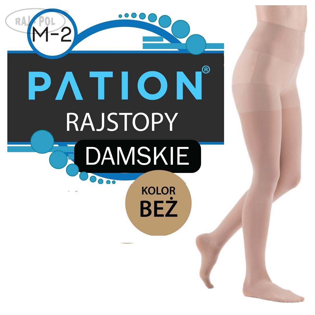Rajstopy Damskie Elastil Beżowe PATION Rozmiar M-2