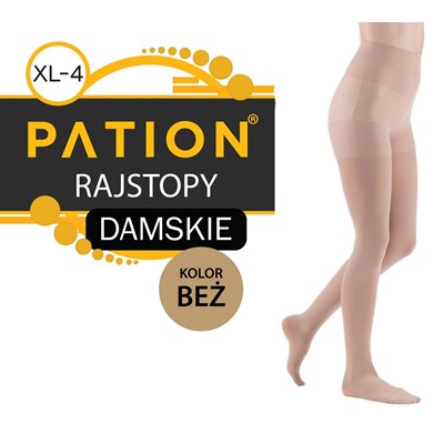 Rajstopy Damskie Beżowe PATION  XL - 4