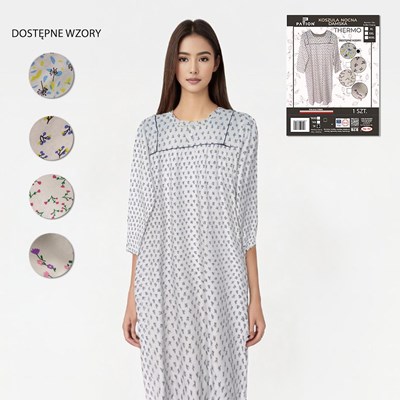 Koszula nocna damska termo wzór3 XL-3XL