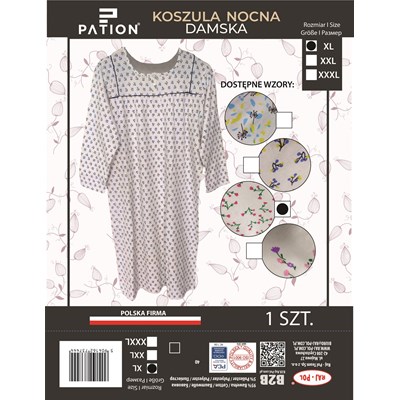 Koszula nocna damska wzór1 XL-3XL