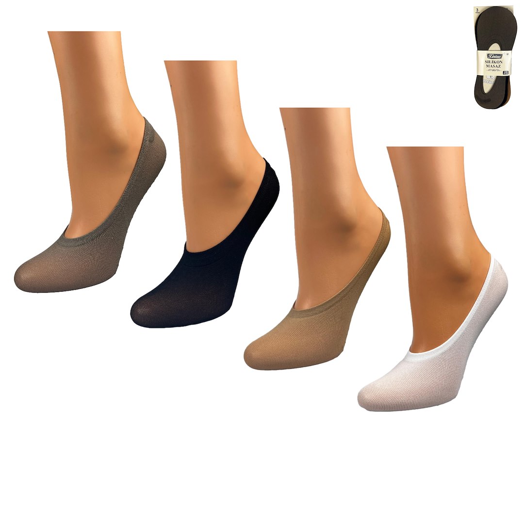 Balerinki damskie mikrofibra 3-PAK ABS