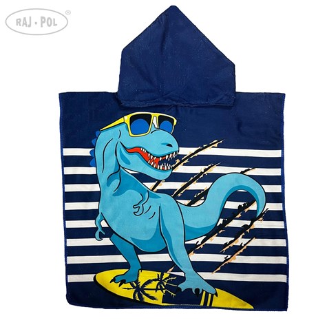 RĘCZNIK KĄPIELOWY PLAŻOWY PONCHO DINOSAUR 2