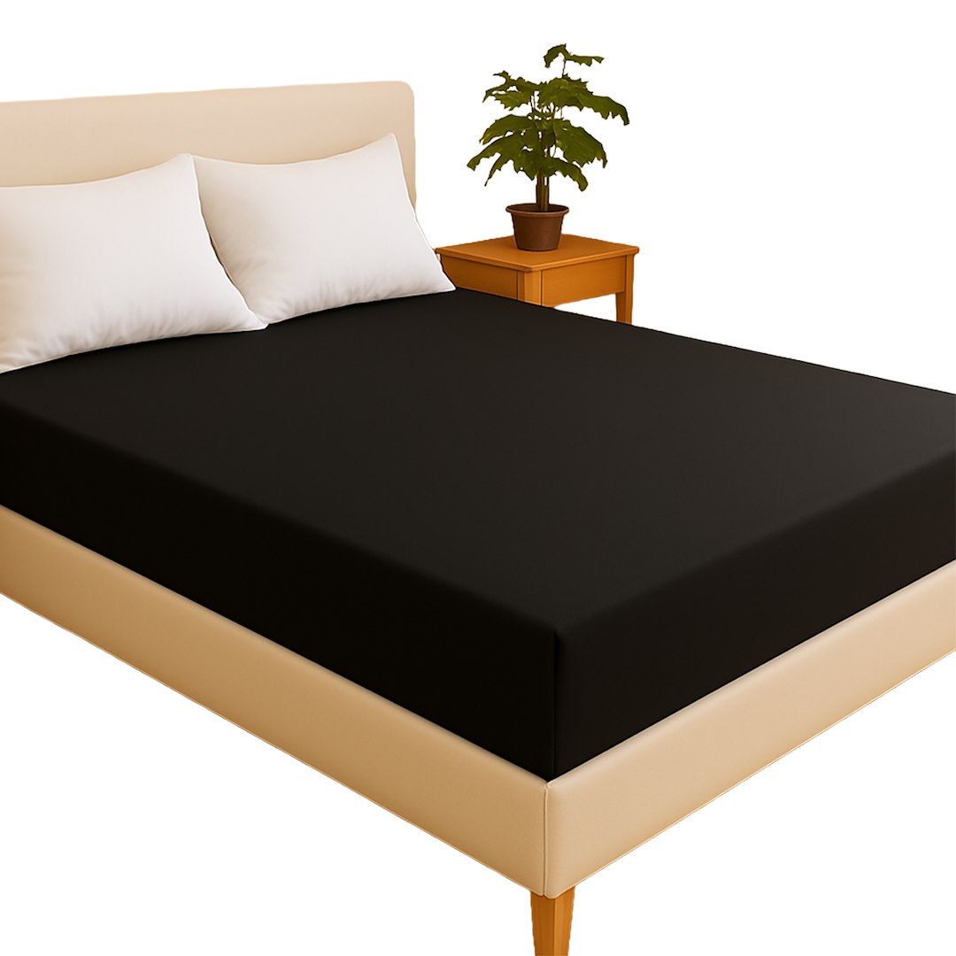 Prześcieradło z gumką 90x200 Jersey Czarne