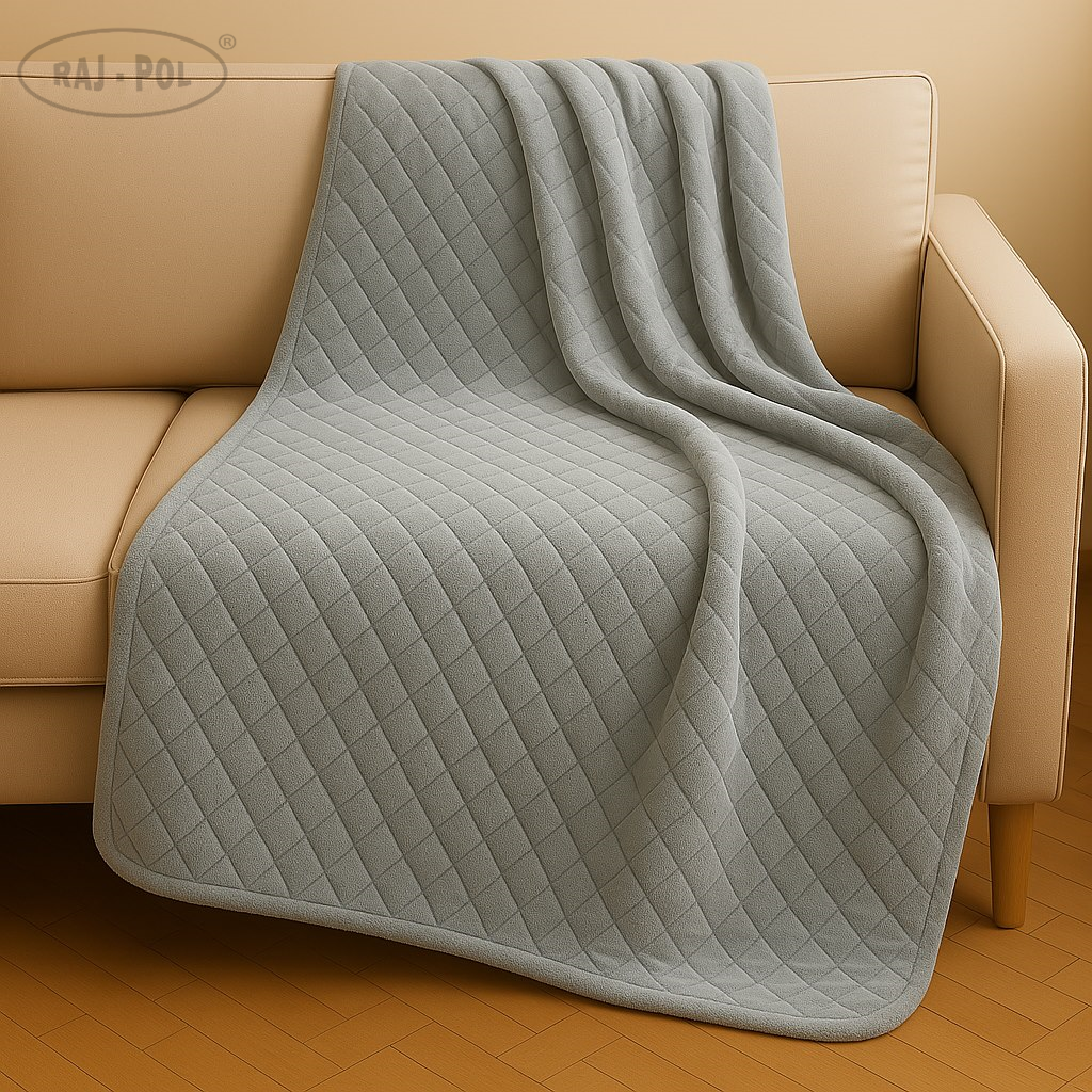 Koc 160x200 jasno szary