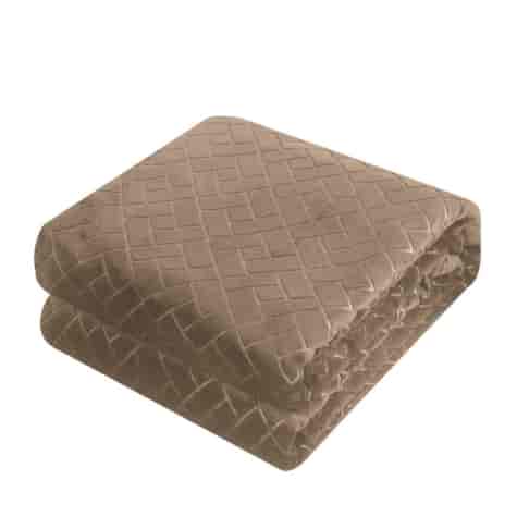 Koc 160x200 jasno brązowy