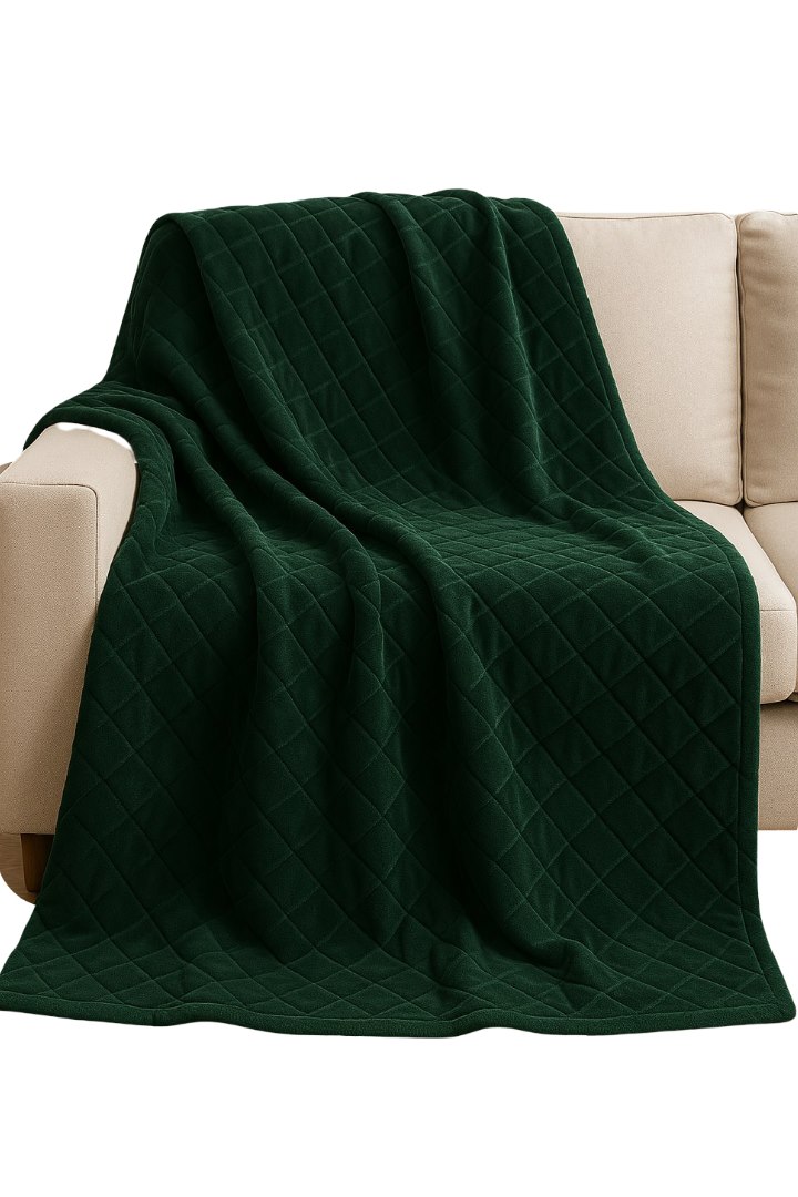 Koc 160x200 butelkowa zieleń