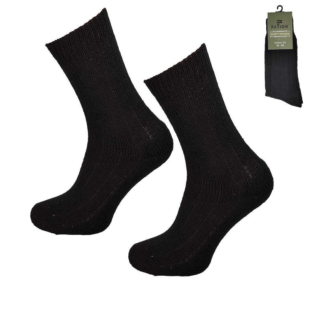 Skarpety męskie wełniane czarne