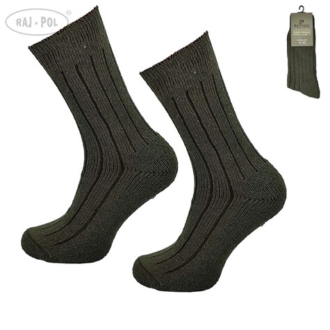 Skarpety męskie wełniane KHAKI
