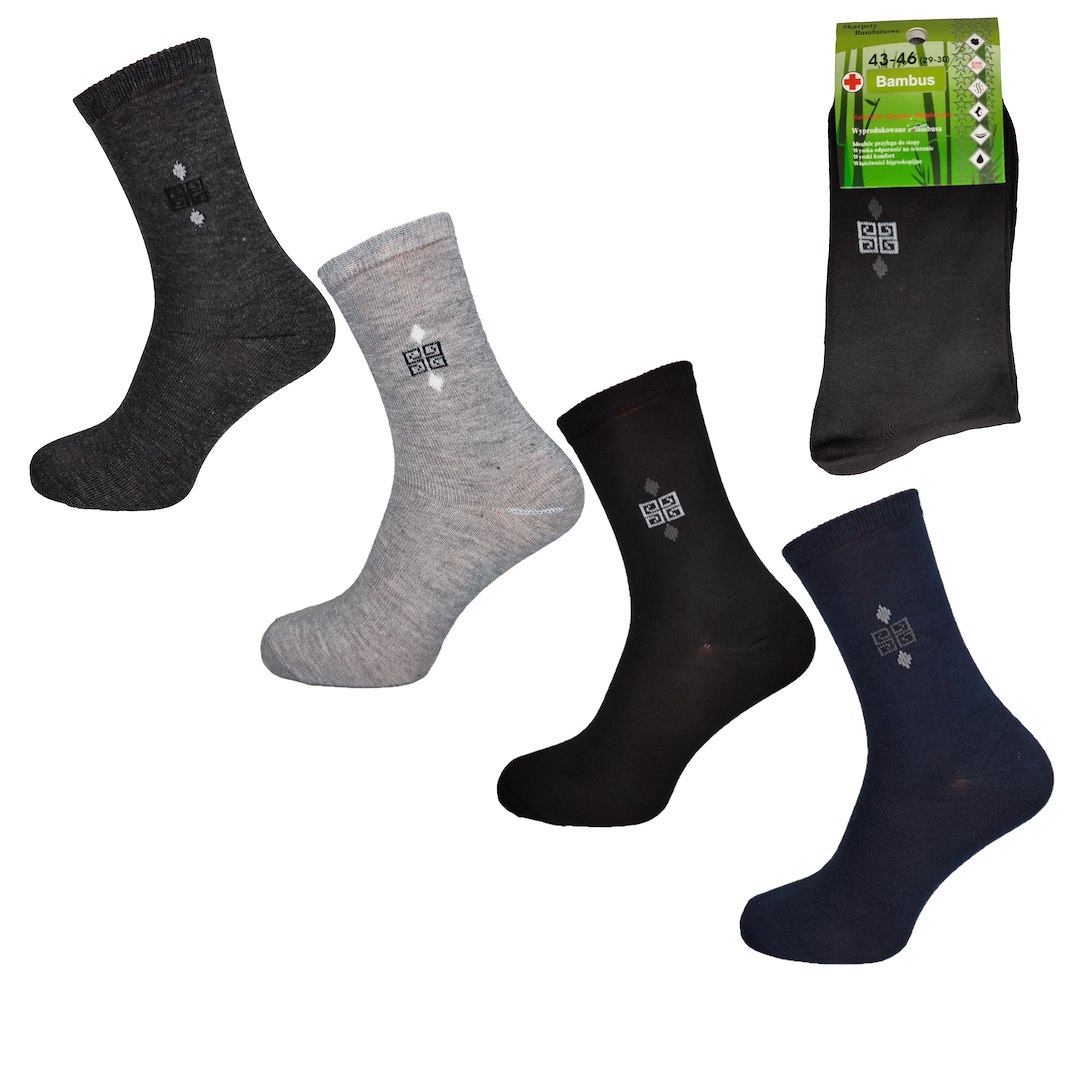 Skarpety bambo męskie garniturowe A-06