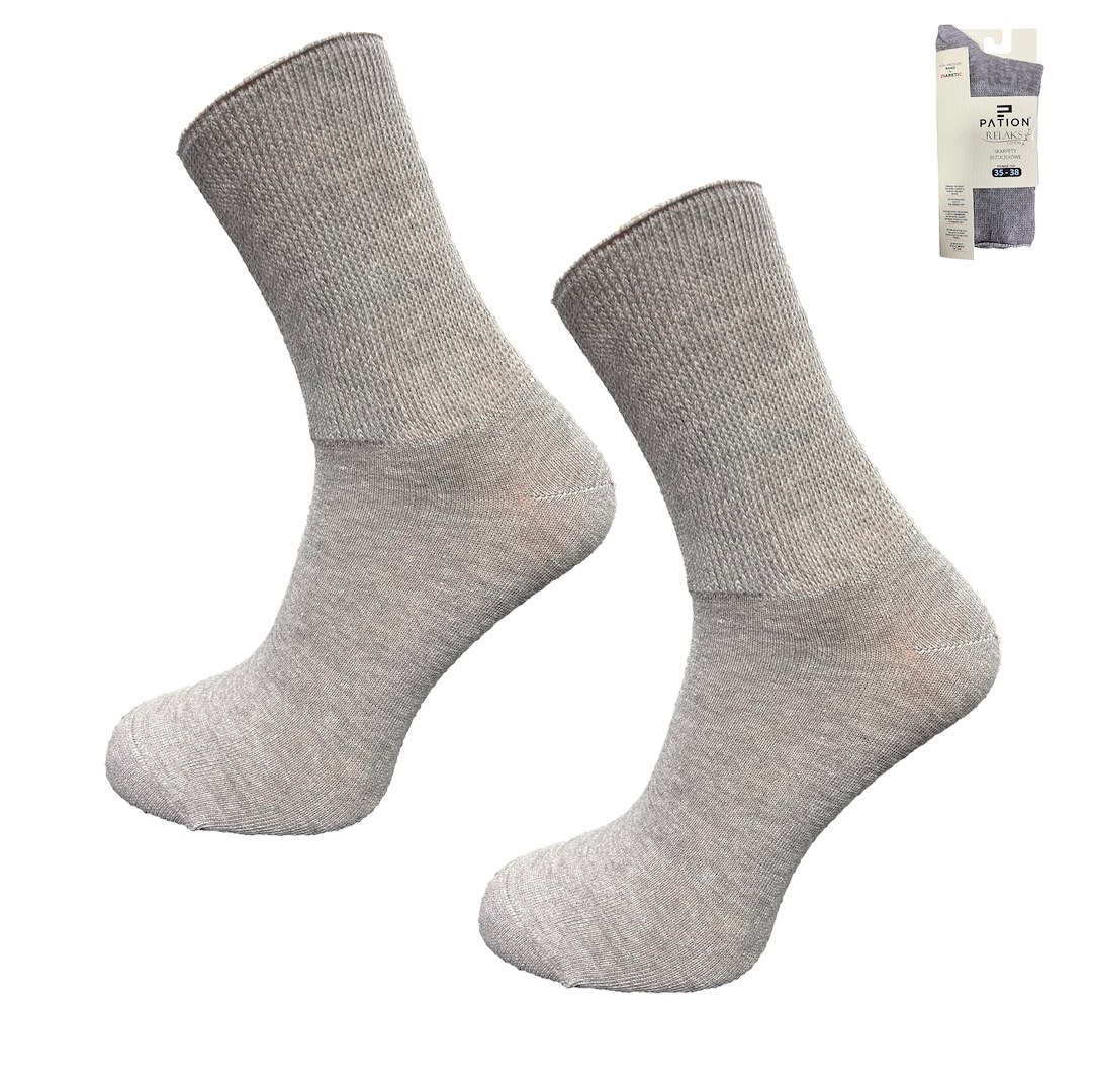 Skarpety bezuciskowe bawełniane szare unisex