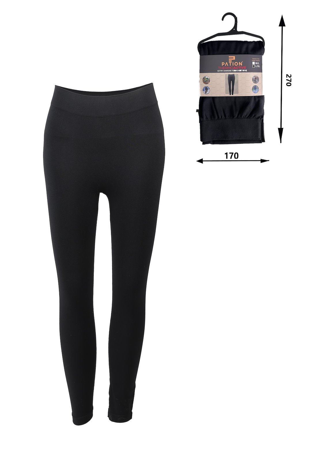 Bielizna thermo getry damskie czarne