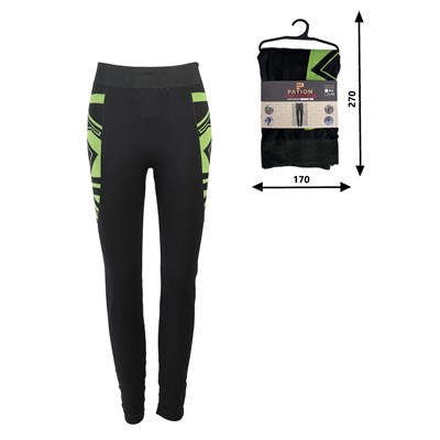 Bielizna thermo getry damskie czarno- zielone