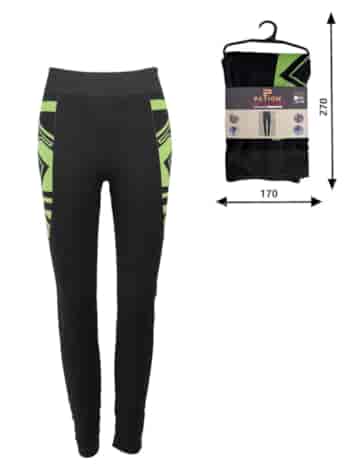 Bielizna thermo getry damskie czarno- zielone