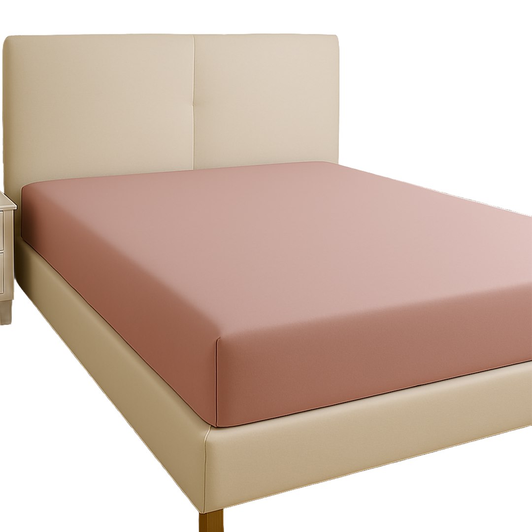 Prześcieradło typu satyna kolor pudrowy róż200x220