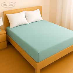 Prześcieradło typu satyna kolor niebieski 180x200