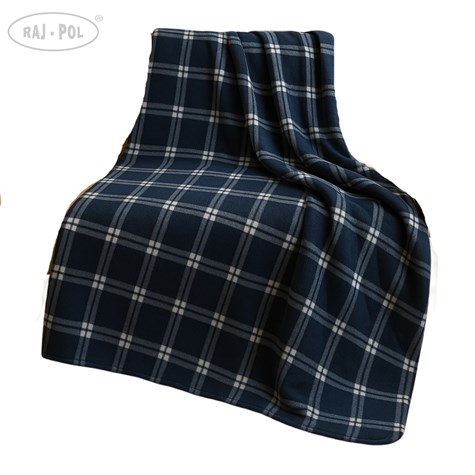 Koc flanelowy granatowy 150x200