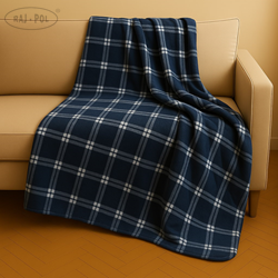 Koc flanelowy granatowy 150x200