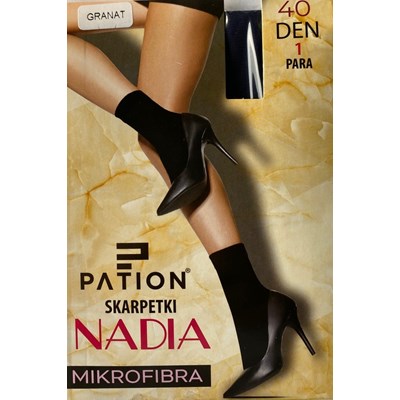 Skarpetki PATION mikrofibra 40 den granat