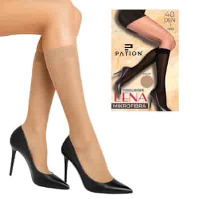 Podkolanówki PATION mikrofibra 40 den grafit