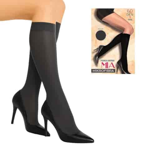 Podkolanówki PATION  mikrofibra 60 den grafit