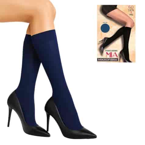 Podkolanówki PATION  mikrofibra 60 den granat