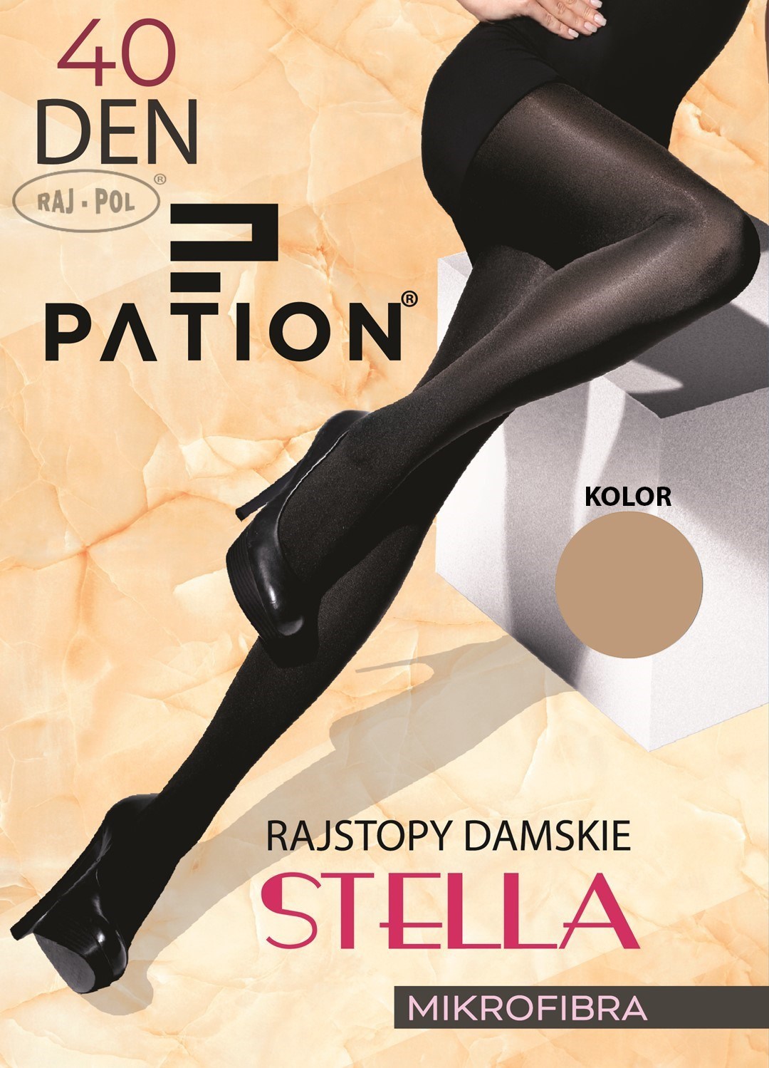 Rajstopy mikrofibra PATION 40 den beige rozm.3