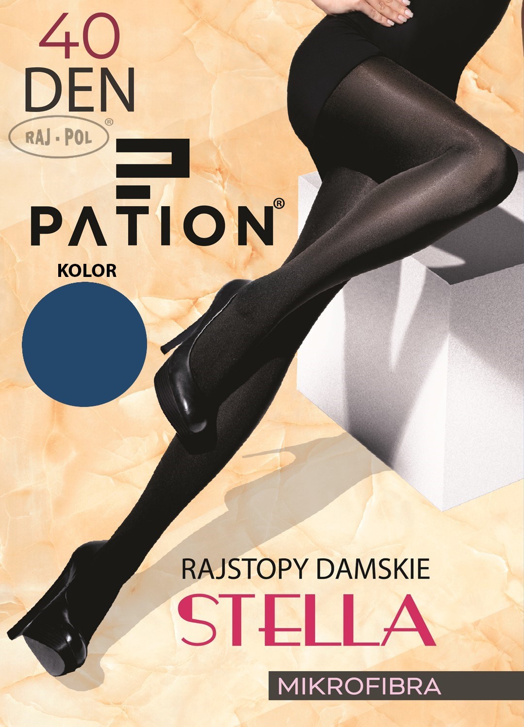 Rajstopy mikrofibra PATION 40 den granat rozm.5