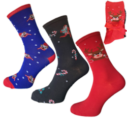 Skarpeta damska świąteczna PATION