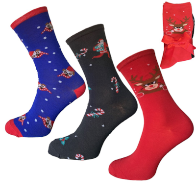 Skarpeta damska świąteczna PATION