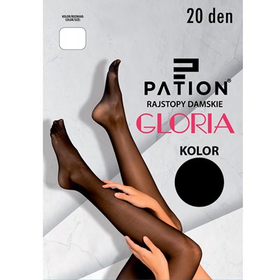 Rajstopy damskie 20den PATION GLORIA czarne rozm.2