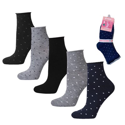 Skarpety damskie bezucisk PATION kropki 35-38