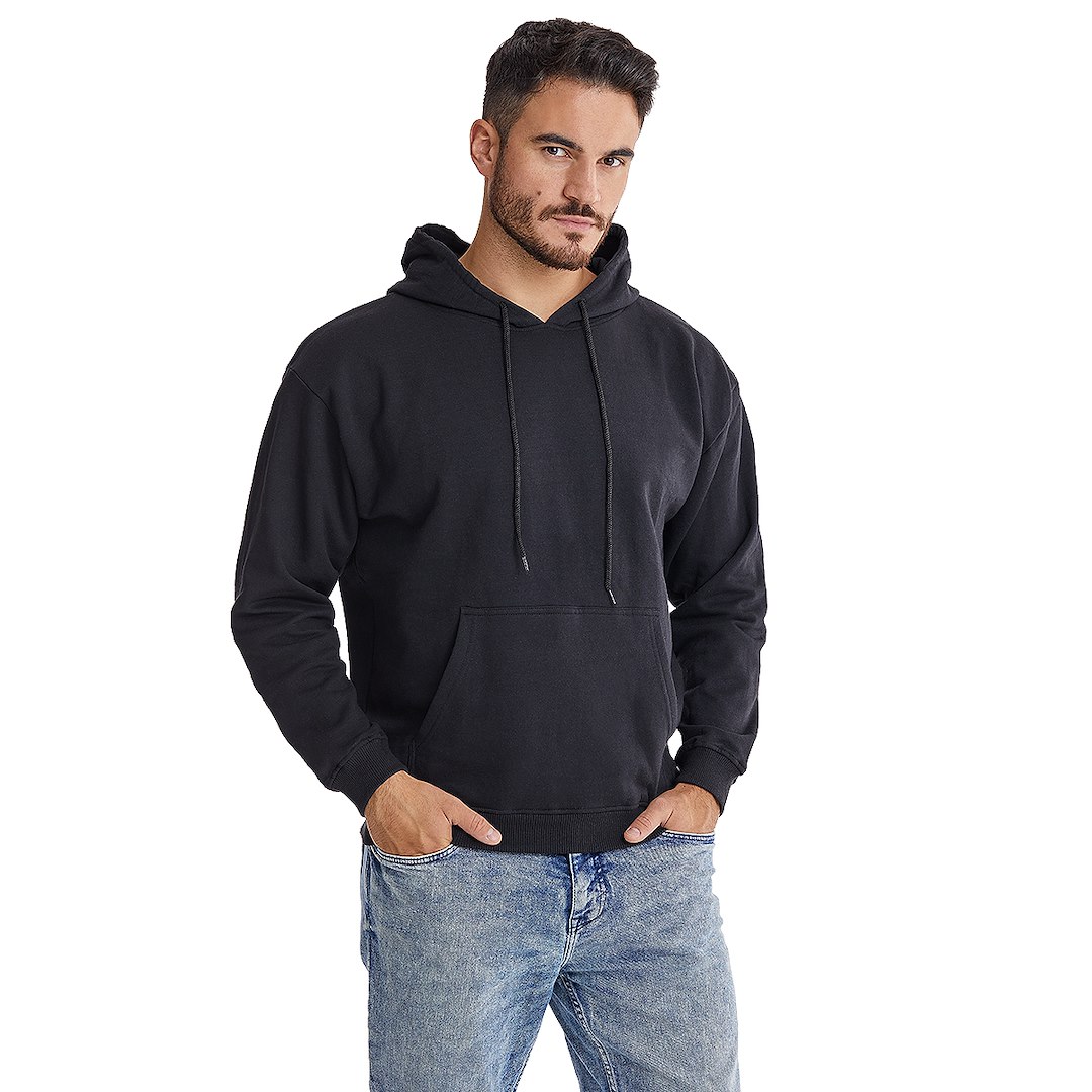 Bluza bawełniana z kapturem CZARNA roz. S - 3XL