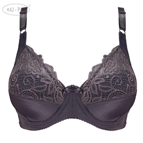 Biustonosz Yalisi półkoronka grafit mis D 8124