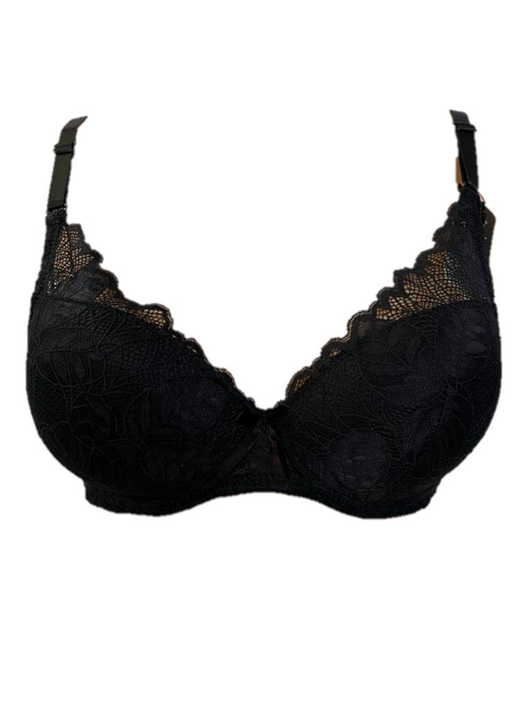 Biustonosz Damski koronkowy Czarny 1411B