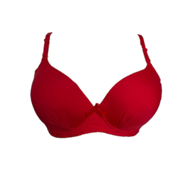 Biustonosz Damski Czerwony Gładki 8906C