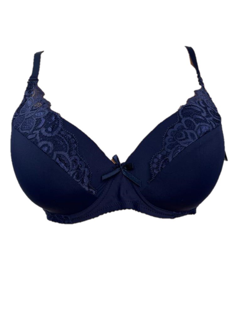 Biustonosz Damski Granatowy Półkoronka 8898C