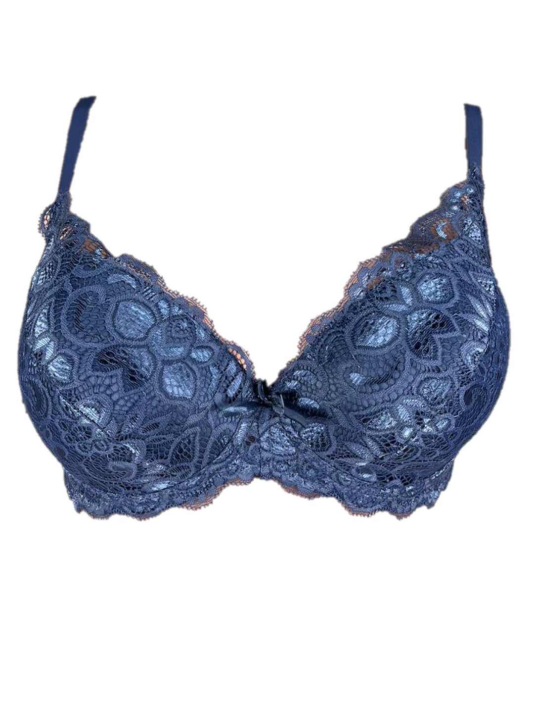 Biustonosz Damski Niebieski Półkoronka 8898C