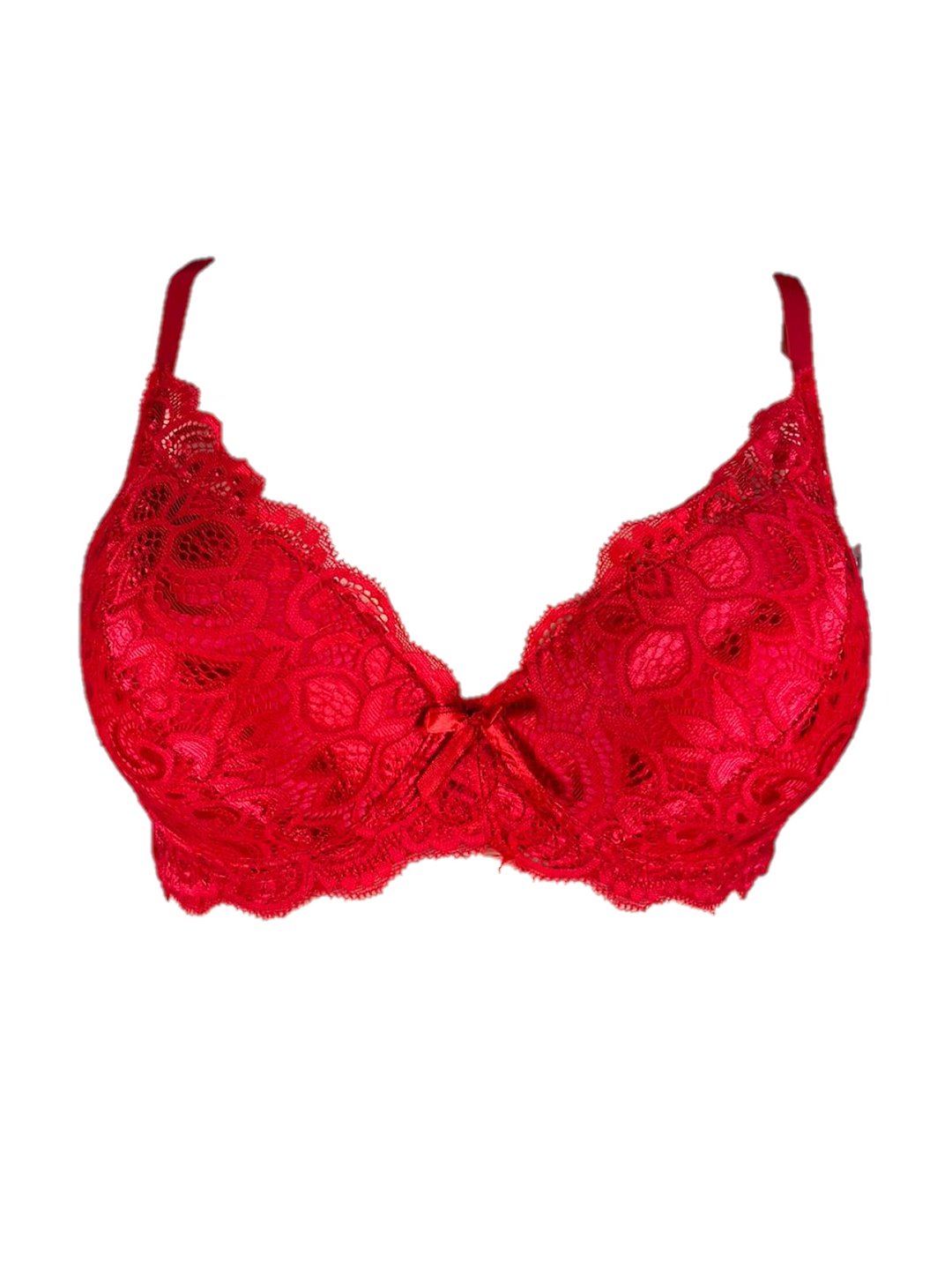 Biustonosz Damski Czerwony koronkowy 8896c