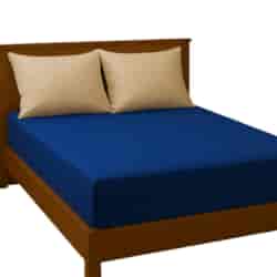 Prześcieradło z gumką Granatowe 140 x 200